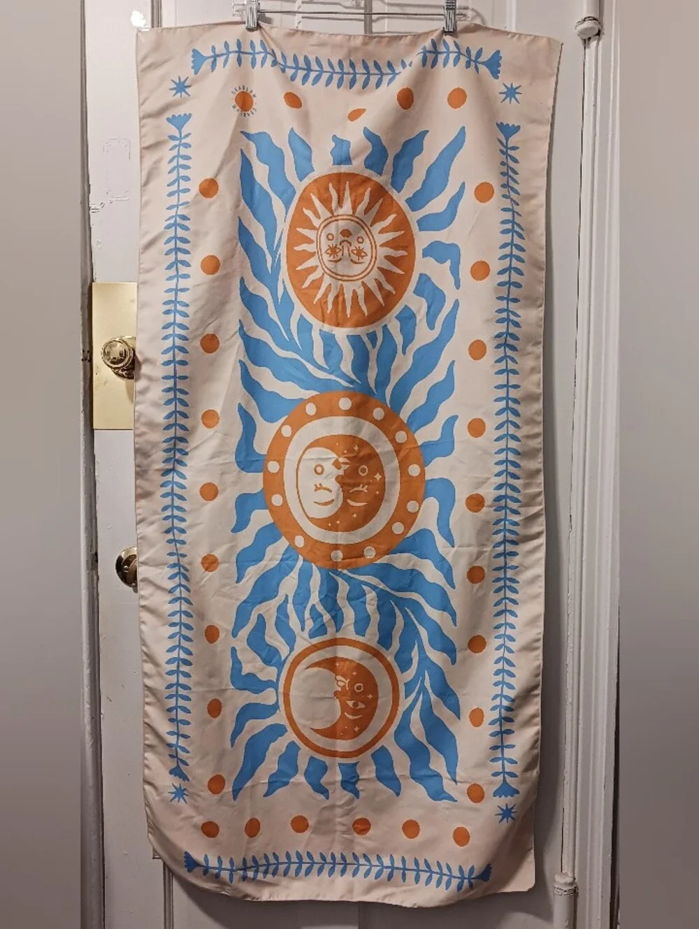 Sea Glow Moon Phases Towel 53x26.5in NWOT